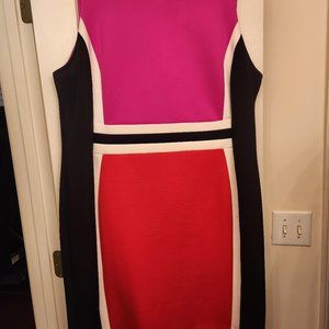 Calvin Klein Color-Block Scuba Dress